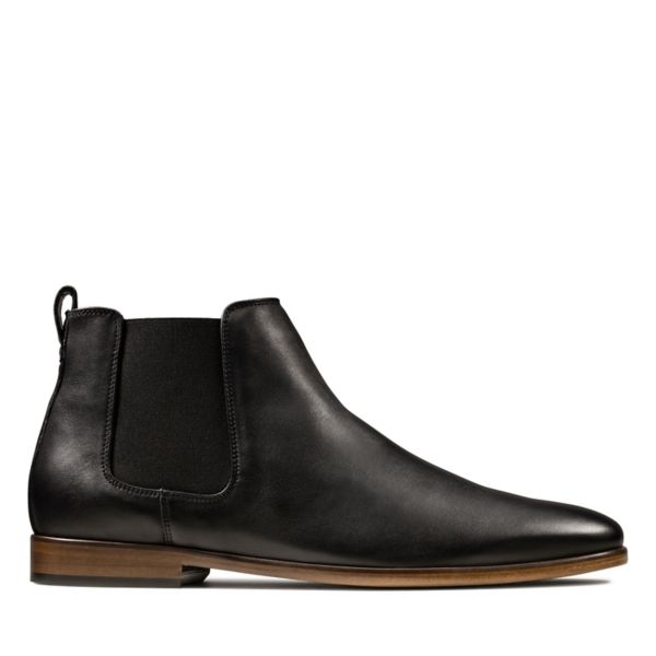 Clarks Mens Code Hi Chelsea Boots Black | UK-4312560